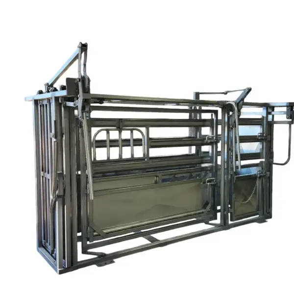 Heavy Duty Side Squeeze Vet Crush With Integrated Chin Bar